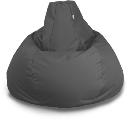 Bags of Beans Wipe Clean Giant Adult Gaming Bean Bag Pre-Filled - Grey
