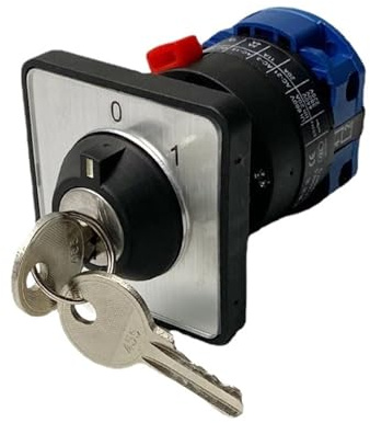 ZBWZXBDJ LW26-20/1 off-ON 2 Posizioni Foro Singolo con Chiave di Blocco Alimentatore Universale 220 V Opzione di Avvio Interruttore a camme Rotante
