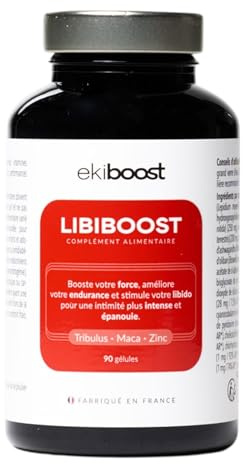 Performance Masculine | Testostérone Homme | Vigueur & Endurance | Booster Libido | Maca, Tribulus, Ashwagandha & Magnésium | LIBIBOOST | 90 Gélules | Complément Alimentaire Homme | Fabriqué en France