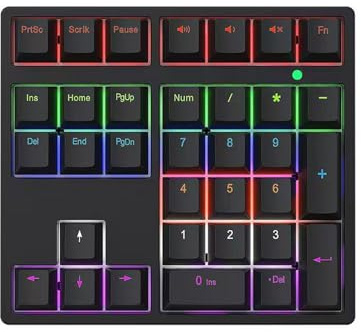 Fluxioxtna Tastierino numerico meccanico a 34 fili, con tastierino numerico USB, adatto per computer portatili e notebook di affari finanziari, tastiere numeriche, lettere
