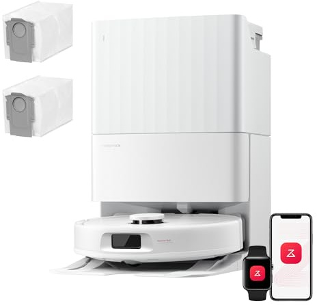 roborock Qrevo S Pro Set Robot Aspirador (Versión Mejorada del QV 35A) Succión de 18500 Pa, Base Todo en Uno, 2,7L Bolsa para Polvo, Sistema antienredos, Evitación de Obstáculos, Blanco | Secado Aire Caliente 45 °C, 18.500 Pa, Antienredos, Evitar Obstáculos, Estación Todo en Uno, Modo Alfombras, Blanco Set