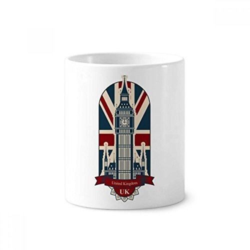 DIYthinker London Big Ben Union Jack United Kingdom UK Ceramic Toothbrush Pen Holder Mug White Cup 350ml Gift 9.6cm high x 8.2cm Diameter