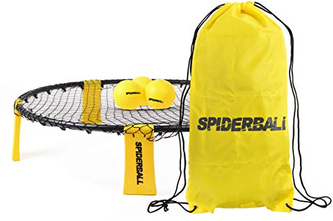 Ocean 5 Spiderball Set, Ball-Spiel mit Netz, 3 Bällen und Tragetasche - zum Spielen im Park, Garten, Strand oder im Haus - für Kinder und Erwachsene