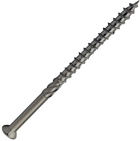 D2D | VPE: 100 Stück - Terrassenschrauben 5 x 40 mm mit Innensechsrund TX und CUT-Spitze aus Edelstahl C1 - Terrassenbauschrauben mit Schneidkerbe