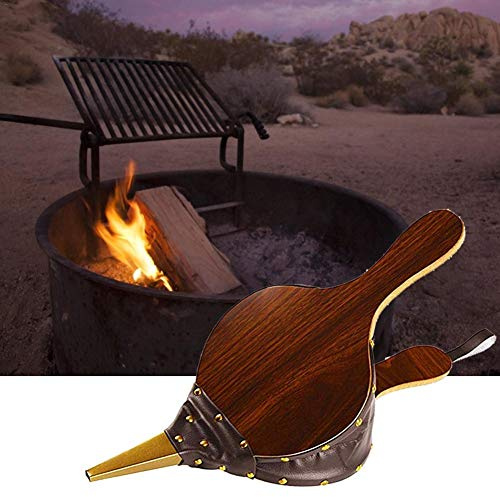 Sunnyushine Blasebalg Grillgebläse Mit Lederband Für Grill Kamin Ofen,43x19cm