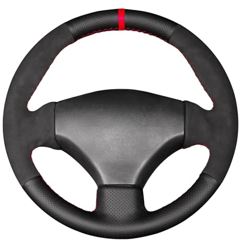 MEWANT Lenkradbezug für Peugeot 206 1998-2005/206 SW 2003-2005/206 CC 2004 2005/206 Lenkradbezug