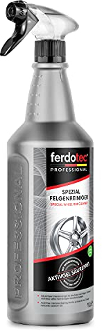 ferdotec® Spezial Felgenreiniger 1 x 1 L mit Farbumschlag | Hochleistungs-Felgenreinigungsmittel für alle Arten von Felgen (Alu, Stahl, lackiert, mattiert) | Premium Aktiv-Gel Felgenpflege | säurefrei