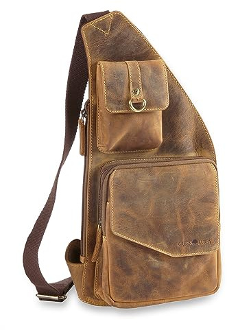 Greenburry Vintage Umhängetasche Leder 20 cm
