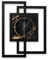Kreative Feder Designer-Wanduhr in modernem Metallic-Look ohne Tickgeräusche (Black & Gold Waves, leises Funkuhrwerk)
