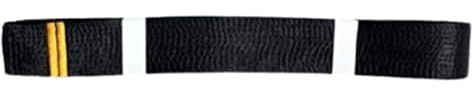 2 Dan Bar svart bälte satin (guld Dan Bar) 300 cm för män/kvinnor karate, kickboxing, Shotokan, Shito-Ryu, Goju Ryu, alla stilar av kampsport karate svart bälte Shihan Master Kempo