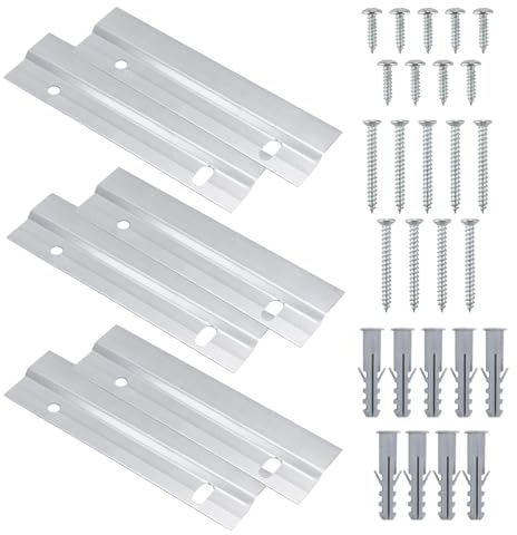 6 Pièces Fixation Murale en Z, DEANKEJI Crochet Fixation Cadre Lourd, Rail Fixation en Z pour Fixation Miroir, Crochets pour Cadres Photo Emboîtables pour Cadres Photo et Miroirs