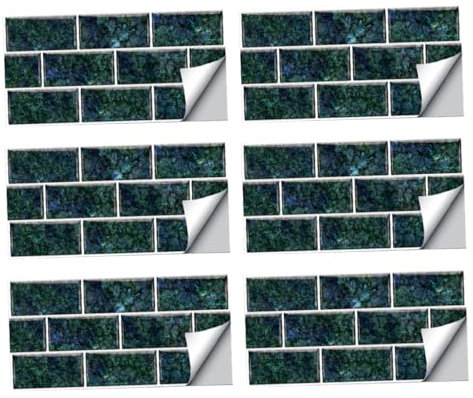 ABOOFAN 6 Stücke Dunkle Backsplash Tapete Ölaufkleber für Küchenwände Selbstklebende Aufkleber für Küchen Pvc Pet-material Einfach Anzubringen und Zu Entfernen