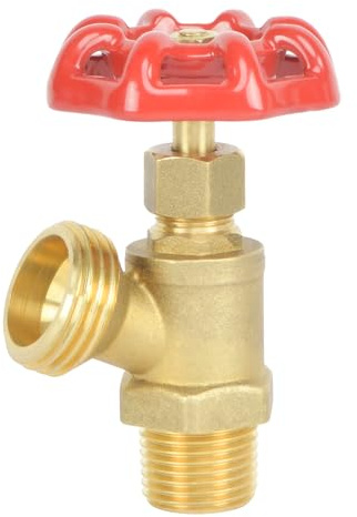 HYDRO MASTER Brass Boiler Drain Valve, 3/4 in. x 3/4 in. MPT x MHT,For Residential Plumbing and Heating Systems (3/4 MIP x 3/4 MHT)