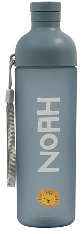 gutmarkiert – Personalisierte Trinkflasche für Kinder – auslaufsicher & spülmaschinenfest – Personalisierbare Kinder Trinkflasche aus BPA-freiem Plastik – ideal für Mädchen & Jungen – 600ml Petrol