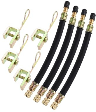 Partuto 8pcs Tire Valve Extension Stem Adaptor Tool 18cm/7.1 Inch for Car Replacement