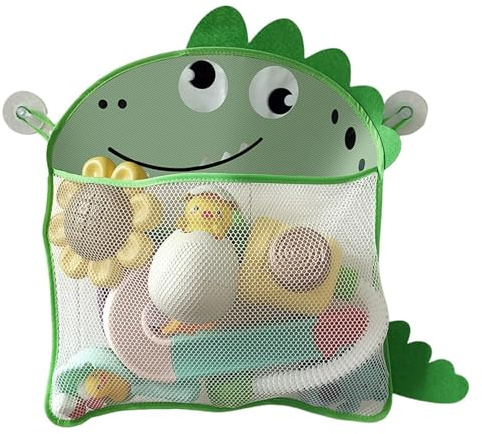 Dranng Badewannenspielzeug-Aufbewahrung, Netz-Badewannen-Spielzeugnetz-Taschen, Cartoon-Badezimmer-Spielzeug-Aufbewahrung, niedliche Badewannen-Spielzeugnetz-Taschen mit Saugnapf für Kinder zum
