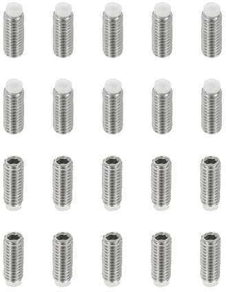 PATIKIL M4x10mm Vis Sans Tête Nylon, 20Pcs en Acier Inoxydable 304 Boulon Tête Hexagonale Métrique Six Pans Creux, Antidérapant, Entraînement Hexagonal Interne