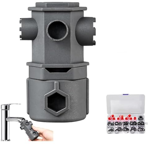 Mciluyaiio All-in-One-Schraubenschlüssel-Werkzeugsatz für Wasserhähne, 16-in-1-Multifunktionsschlüssel-Werkzeugsatz, überlegenes Werkzeug-Wasserhahn-Sitzschlüsselsatz mit nützlichen Gadgets (B)