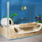 Toileum Underground Cave Aquarium Fish Tank Decoration Cave Corner Tunnel Durable Fish and Shrimp Shelter (white,Type D)