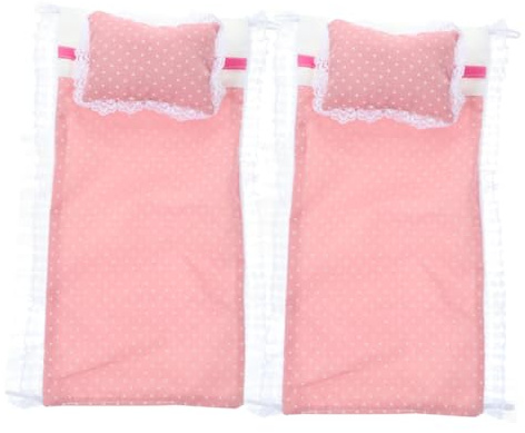 DRESSOOS 2 Ensembles De Draps De Poupée, Matelas De Lit De Poupée, Couverture De, Literie De, Couverture De Erie pour s, Erie De Maison De, De Couchage De