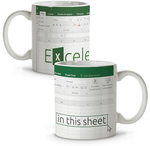 Tasses originales à offrir Cadeaux originaux pour homme Canecas grassées Détails collègues de travail Décoration Bureau Ami invisible Geek Excel