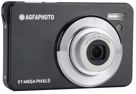 AGFA Photo Realishot DC8300 Appareil Photo Numérique Compact 18MP Vidéo Full HD Écran LCD 2,7'' Zoom Optique 8X Batterie Lithium Noir