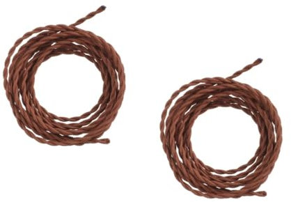 HOMSFOU 2 Set Filo Marrone Corda Corde Per Appendere Lampadari Contorto Sospeso Colorato Filo Della Lampada A Doppio Filo Cavo Della Lampada Nylon Coffee 4 Pezzi * 2