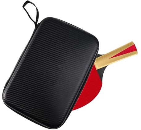 Genérico Tasche für Tischtennisschläger, Hülle für Tischtennisschläger aus EVA, wiederverwendbar und tragbar, für 2 Schläger und 6 Bälle, für Reisen, tägliches Training und