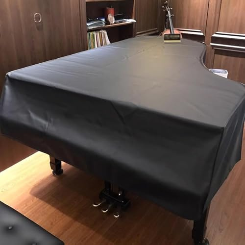 Schwarze Flügelabdeckung wasserdichte Lederhülle Baby Flügel Abdeckung Mit Hockerabdeckung Anti-Katze Klaue Klavier Schutzhülle, B, 180cm/71inch