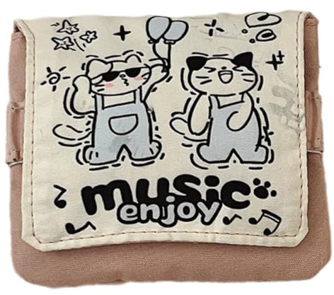 Sac de rangement portable de dessin animé pour serviettes hygiéniques et produits cosmétiques, pochettes compactes organisées pour voyage ou usage quotidien, organisateur d'économie d'espace