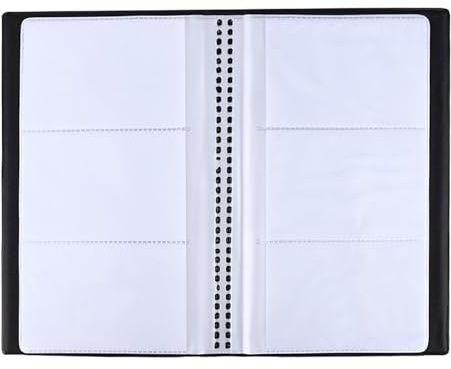 Porta biglietti da visita con 240 scomparti, raccoglitore in pelle PU con tasche trasparenti, organizer compatto per carte di credito, membro, aziendali, album di carta in PVC rigido