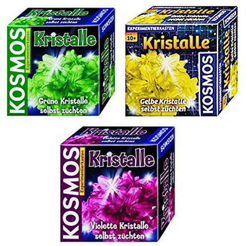 Kristalle selbst züchten grün + gelb + violett Kosmos