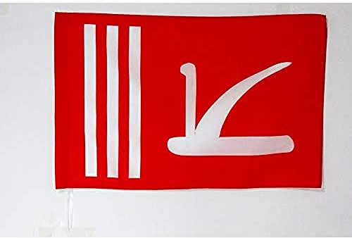 AZ FLAG Drapeau Kashmiris du Pakistan et Inde 90x60 cm Fourreau | Usage intérieur et extérieur Drapeau décoratif Cachemiri coutures doubles et bords renforcés avec fourreau pour mât