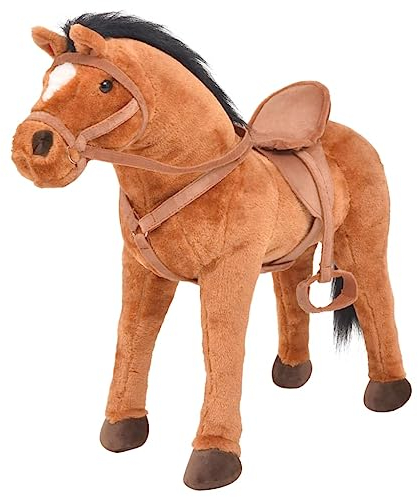 vidaXL Spielpferd Plüsch Plüschpferd Reitpferd Standpferd Plüschtier Reittier