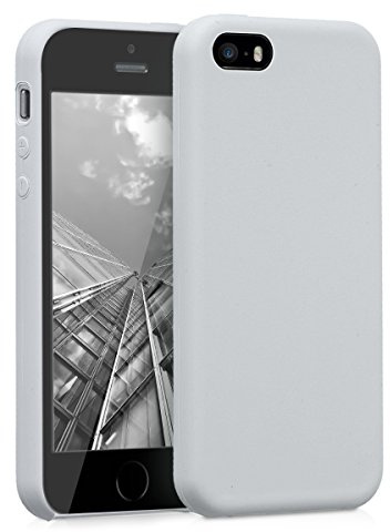 kwmobile Housse Compatible avec Apple iPhone SE (1.Gen 2016) / iPhone 5 / iPhone 5S Coque - Housse de téléphone Protection Souple en TPU Silicone - Gris Clair Mat