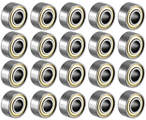 sourcing map 20Stk Rillenkugellager 684ZZ Doppelt abgeschirmt 4 x 9 x 4mm Kohlenstoffstahl