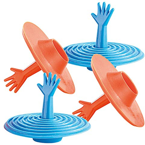 infactory Abflussstöpsel: 4er-Set lustige Abfluss-Stöpsel für Becken, Wanne & Co, aus Silikon (Abflussstöpsel Waschbecken, Universal Silikon, Abflusssieb)