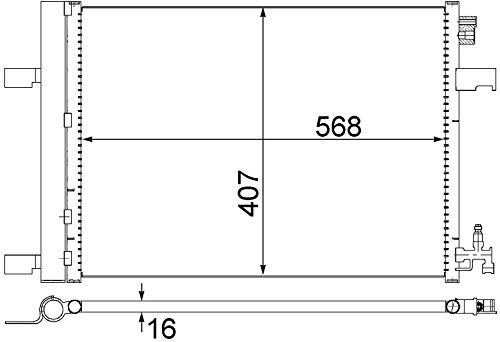 MAHLE AC 636 000S Kondensator, Klimaanlage für Opel Astra J (P10) u.a. | Ac 636 000S für Astra J Gtc Cruze