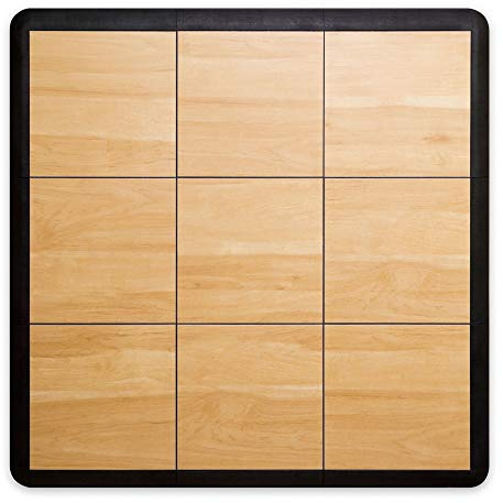 Big Floors 3X3RESMAPLE Modular Interlocking Lightweight Plastic Dance Floor Kit (3' x 3'), Light Maple, 21 Piece