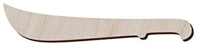 Set di 10 pezzi in legno Machete per artigianato e decorazioni – Collana Machete a forma di Machete – Orecchini da, 12.7x2.5 cm