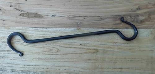 Sehr stabiler geschmiedeter Verlängerungshaken 40 cm Deckenhaken Eisen schwarz