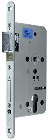 BKS FH Panikschloss Türschloss/Stahltürschloss, Funktion E, Dornmaß 65mm, Entfernung: 72mm, Stulp: 20x235mm abgerundet, DIN Links, incl. SN-TEC® Montageset (LINKS)
