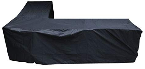 210D Waterproof L Shape Large Size XL Indoor Outdoor Sofa Cover 3Mx3M Rattan Patio Garden Furniture Protective Cover Dust Covers Garden furniture covers (Size : 3m x 3m Large Size)
