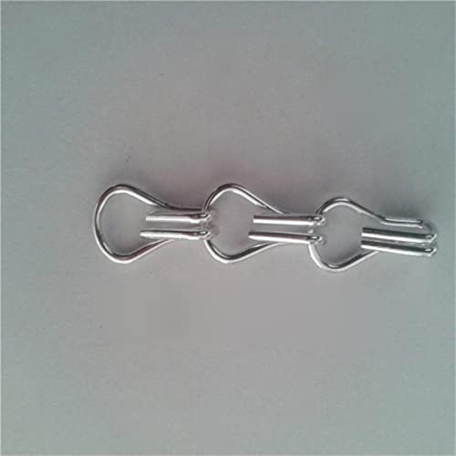 1.6mm 90 * 210cm Gold Color Anodized Aluminum Chain Link Hook Fly Insect Screen Curtains-Silver