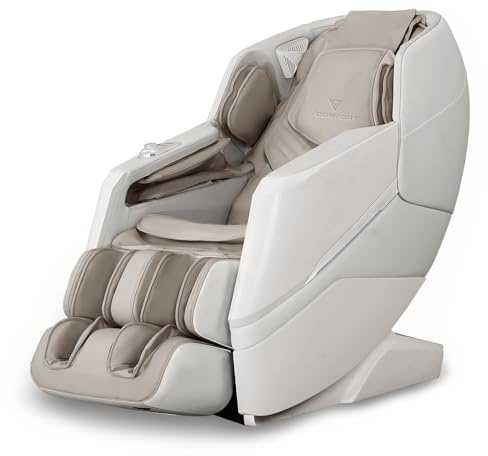 vComfort Dreamliner Full Body Shiatsu Massage Chair with a 4D Hyperbolic SL Track, Zero Gravity, Reflexology Foot Massage, Airbag Massage, Body Stretch, Carbon Fibre Heating (Beige)