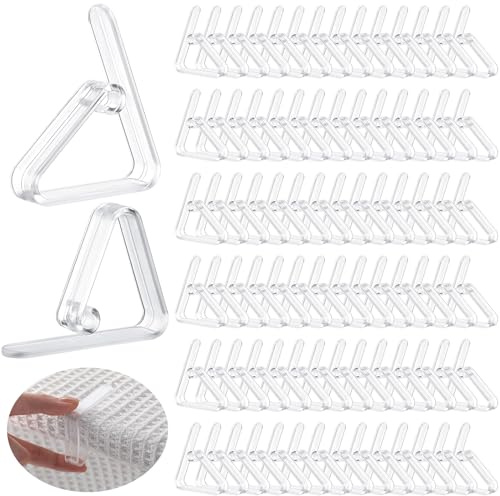 Wenqik 240 Pcs Tablecloth Clips Transparent Clear Plastic Table Cloth Holders Clips Table Cloth Clamps for Indoor Outdoor Birthday Home Wedding Camping Picnic Party Supplies