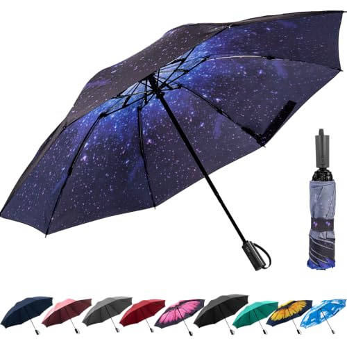 ACEIken Sturmfester Automatik Regenschirm - Kompakter,Faltbarer 106/116 cm | Taschenschirm für Herren und Damen,8 Rippen,Wasserdicht und Winddicht,Ideal für Reisen und Alltag
