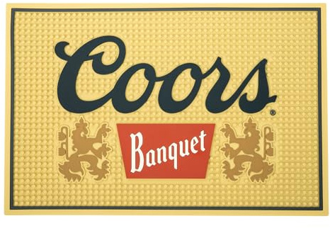Coors Bankett-Bar-Matten für Arbeitsplatte, 45,7 x 30,5 cm, rutschfeste Gummi-Unterseite, kompatibel mit Kaffeemaschinen