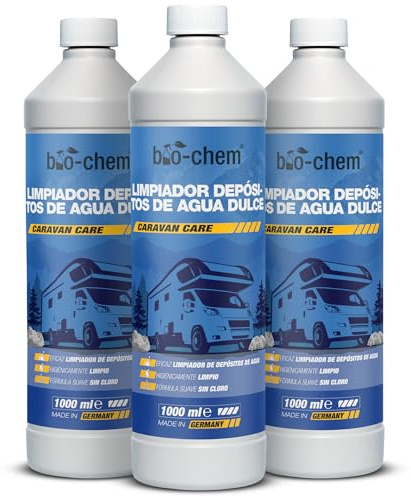 bio-chem - Nettoyant pour réservoir d'eau Douce 3 x 1L - Entretien des réservoirs de Caravane et Camping Car - Produits et Accessoires véhicules de Camping