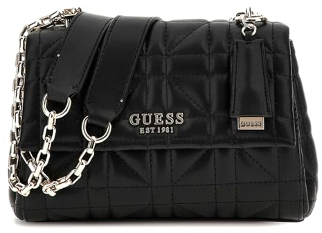 GUESS Damen Assia Convertible Flap, Crossbody-Klappe, Schwarz